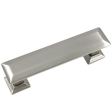 MNG 3" Pull with Back Plate, Poise, Satin Nickel 83628